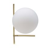 Lampada da Tavolo Bianco Opaco oro Necessaria 1 Lampadina Attacco e14, Interruttore Manuale - Paraty