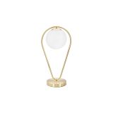 Lampada da Tavolo Bianco oro Necessaria 1 Lampadina Attacco e14, Interruttore Manuale - Basomo