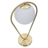 Lampada da Tavolo Bianco oro Necessaria 1 Lampadina Attacco e14, Interruttore Manuale - Basomo