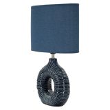 Lampada da Tavolo blu Necessaria 1 Lampadina Attacco e14, Paralume - Mirny