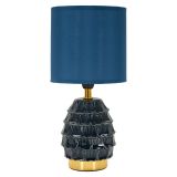Lampada da Tavolo blu oro Necessaria 1 Lampadina Attacco e14, Paralume - Talkee