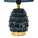 Lampada da Tavolo blu oro Necessaria 1 Lampadina Attacco e14, Paralume - Talkee