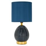 Lampada da Tavolo blu oro Necessaria 1 Lampadina Attacco e14, Paralume - Yakuta