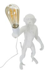 Lampada da tavolo Bojano, Luce da scrivania, Luminaria da ufficio, Lampada da lavoro, 26x34 h55 cm, Bianco