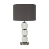 Lampada da tavolo Bunajska, Luce da scrivania , Luminaria da ufficio, Lampada da lavoro, 33x33 h57 cm, Bianco e Grigio