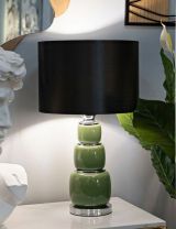 Lampada da tavolo Castino, 33x33 h57 cm, Bianco e Grigio