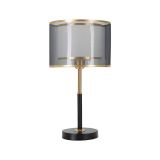 Lampada da tavolo Chiaroscuro, 25x25 h48 cm, Nero e Oro