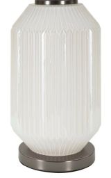Lampada da tavolo Cibrica, Luce da scrivania , Luminaria da ufficio, Lampada da lavoro, 38x38 h65 cm, Bianco e Grigio