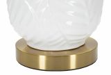 Lampada da tavolo Dalmazzo, Luce da scrivania, Luminaria da ufficio, Lampada da lavoro, 40x40 h70 cm, Bianco e Oro