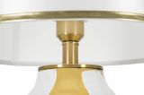 Lampada da tavolo Dalmazzo, Luce da scrivania, Luminaria da ufficio, Lampada da lavoro, 40x40 h70 cm, Bianco e Oro