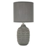 Lampada da Tavolo Grigio Necessaria 1 Lampadina Attacco e14, Paralume - Bethel