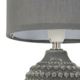 Lampada da Tavolo Grigio Necessaria 1 Lampadina Attacco e14, Paralume - Bethel