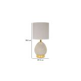 Lampada da Tavolo Grigio Tortora oro Necessaria 1 Lampadina Attacco e14, Paralume - Yakuta