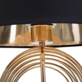 Lampada da Tavolo Nero oro Necessaria 1 Lampadina Paralume, Attacco e27 - Savann