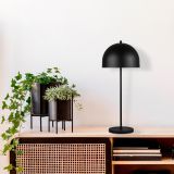 Lampada da Tavolo Nero Paralume Attacco e 14 max 40 w, Interruttore Connessione Diretta - Latiano