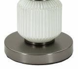 Lampada da tavolo Presolana, 33x33 h57 cm, Bianco e Grigio