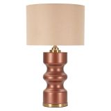 Lampada da Tavolo Rosa Marrone Necessaria 1 Lampadina Attacco e27, Paralume - Dabame