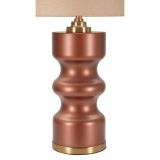 Lampada da Tavolo Rosa Marrone Necessaria 1 Lampadina Attacco e27, Paralume - Dabame