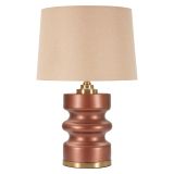 Lampada da Tavolo Rosa Marrone Necessaria 1 Lampadina Attacco e27, Paralume - Toberm