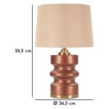 Lampada da Tavolo Rosa Marrone Necessaria 1 Lampadina Attacco e27, Paralume - Toberm