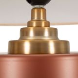 Lampada da Tavolo Rosa Marrone Necessaria 1 Lampadina Attacco e27, Paralume - Toberm