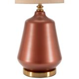 Lampada da Tavolo Rosa Marrone Necessaria 1 Lampadina Attacco e27, Paralume - Uig