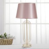 Lampada da Tavolo Rosa oro Necessaria 1 Lampadina Paralume, Attacco e27 - Khajur