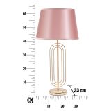 Lampada da Tavolo Rosa oro Necessaria 1 Lampadina Paralume, Attacco e27 - Khajur