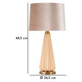 Lampada da Tavolo Rosa Perlato Bronzo Perlato Necessaria 1 Lampadina Paralume, Attacco e27 - Portre