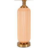 Lampada da Tavolo Rosa Perlato Rosa Salmone Necessaria 1 Lampadina Paralume, Attacco e27 - Fapa