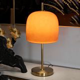 Lampada da Tavolo Rosso oro Necessaria 1 Lampadina Attacco e27, Paralume - Ptuj