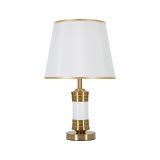 Lampada da tavolo Sinopia, Bianco e Oro, 31x31 h52 cm