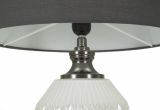 Lampada da tavolo Vidardo, 38x38 h65 cm, Bianco e Grigio