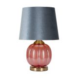 Lampada da tavolo Waikato, Luce da scrivania , Luminaria da ufficio, Lampada da lavoro, 33x33 h50 cm, Rosso e Blu