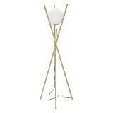 Lampada da Terra Bianco oro Necessaria 1 Lampadina Attacco e27, Interruttore Pedaliera - Douz