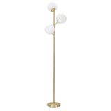 Lampada da Terra Bianco oro Necessarie 3 Lampadine Attacco e14, Interruttore Pedaliera - Kisoro
