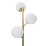 Lampada da Terra Bianco oro Necessarie 3 Lampadine Attacco e14, Interruttore Pedaliera - Kisoro