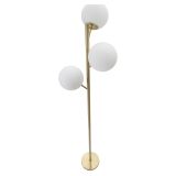 Lampada da Terra Bianco oro Necessarie 3 Lampadine Attacco e14, Interruttore Pedaliera - Kisoro
