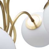 Lampada da Terra Bianco oro Necessarie 4 Lampadine Attacco e14, Interruttore Manuale - Antigu