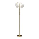 Lampada da Terra Bianco oro Necessarie 4 Lampadine Attacco e14, Interruttore Pedaliera - Famani