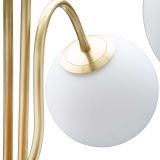 Lampada da Terra Bianco oro Necessarie 4 Lampadine Attacco e14, Interruttore Pedaliera - Famani