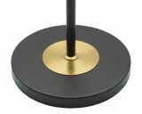 Lampada da terra Blera, Luce da terra, Lampada da pavimento, Lampada a stelo, 35x35 h153 cm, Nero e Oro