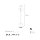 Lampada da Terra oro Bianco Paralume Attacco e 14 max 40 w, Interruttore Connessione Diretta - Mannelli