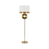 Lampada da terra Telero, 40x40 h151 cm, Bianco e Oro