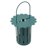 Lanterna Verde Ottanio Finitura Effetto Satinato Materiale Struttura in Vetro, Sfumatura Colore Struttura Ottanio - Garaleha