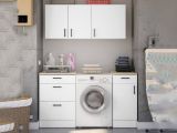 Lavanderia completa moderna 2 armadi e 1 pensile a 3 ante bianca - Sesleria