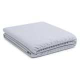 Lenzuolo Piazza e Mezza Azzurro 100% Cotone Egiziano, Lenzuolo Sotto con Angolo da 27 cm - Diletto Luxury