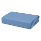 Lenzuolo Piazza e Mezza blu 100% Cotone Egiziano, Lenzuolo Sotto con Angolo da 27 cm - Romesila Luxury