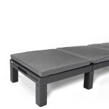 Lettino da giardino schienale regolabile 195x65cm antracite - Okotoks