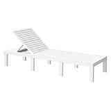 Lettino da giardino schienale regolabile 195x78cm bianco - Ababahi